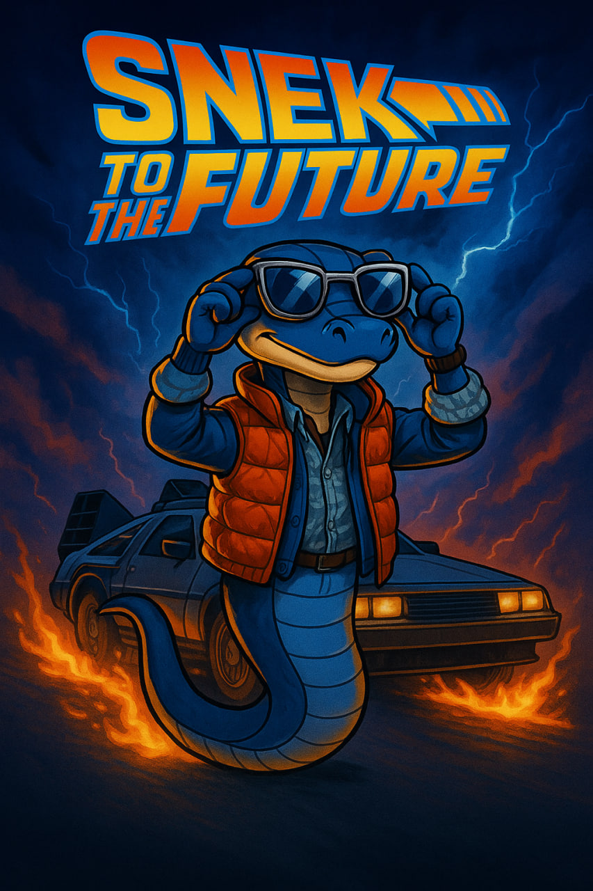 Snek to the future meme